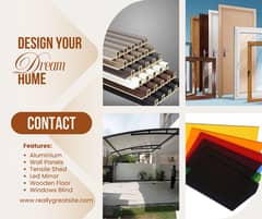 Aluminium & U-Pvc window/Shower cabin/railing/Acrylic sheet/Led mirro