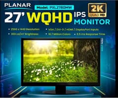 Planar LED Monitor model PXL2780MW 27'' Quad HD