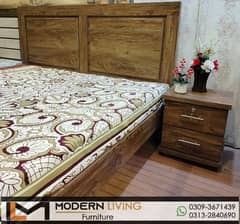King size bed with 2 side tables best quality in your choice colours