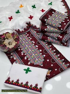 3 Pcs/women's Dress/Unstitching/Embroidered suit available