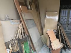 6 doors and wooden sheets