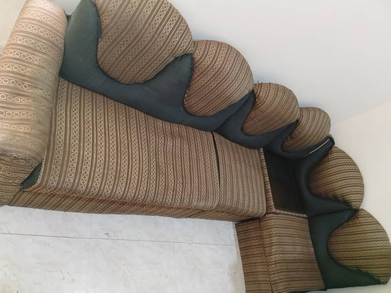 6 seater with corner table attach L shape Sofa set, couch 0