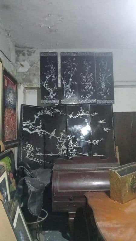 Wooden cane vintage solid sofa Antique imported 14