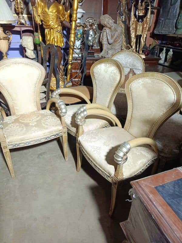 Wooden cane vintage solid sofa Antique imported 16