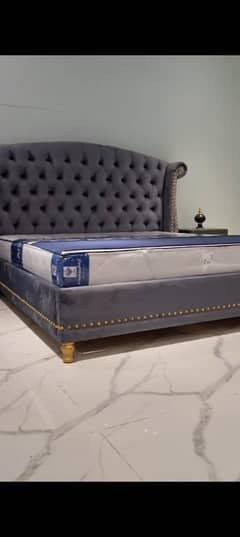Velvet King Bed For Sale