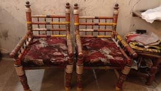 2 Antique Sindhi Chairs