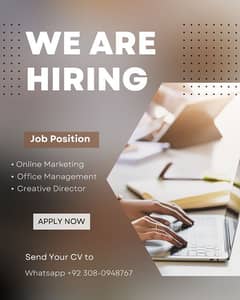 Staff Requirements male & female.