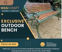 Outdoor Park Benches | Cast Iron, PVC & Metal Frame | Garden & Public