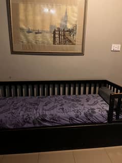 Grey and black sofa