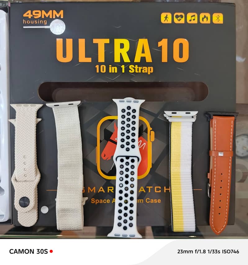 ULTRA SMART WATCH 2 WITH 10 STRAPS ONLY OPEN BOX 1