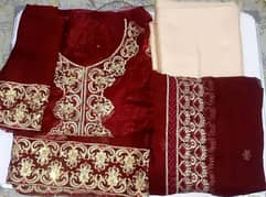 3pc shefon unstitched