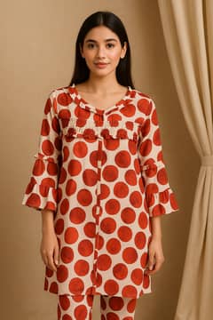 1 Piece Georgette Shirt- Printed (Pret)