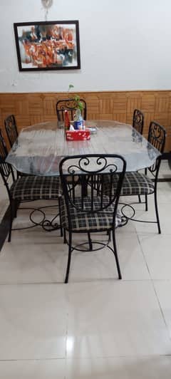 Dining table/Wrought iron dining/dining for sale/6 seater dining