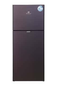 medium-sized, double-door model with a top freezer.
