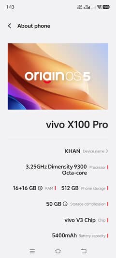 Vivo x100 pro PTA Approved