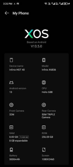 Infinix hot 40 10 by 10 just box goom hogaya ha