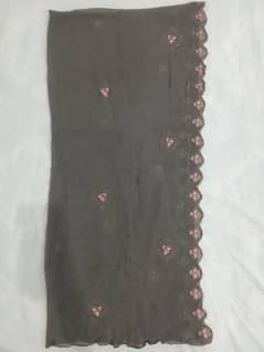 3PC shiffon embroidered stitched dress. Shiffon embroidered 3pc suit.