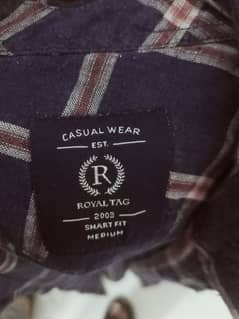 Men's Casual Shirt For Sale in Blue Color (Royal Tag), Medium Size
