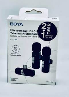 BOYA BY-V20 DUAL PERSON TYPE C MIC 3 YEARS WARRANTY