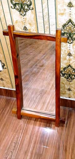 mirror with wooden frame