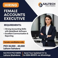 FEMALE ACCOUNTS EXECUTIVE-SALTECH POLYMERS
