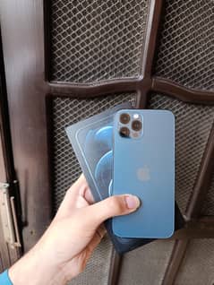 Iphone 12 pro max 128gb pta approved with box  blue colour For sale