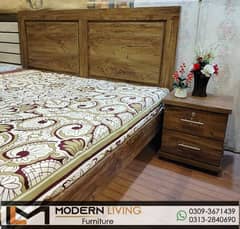 King size bed with 2 side tables best quality in your choice