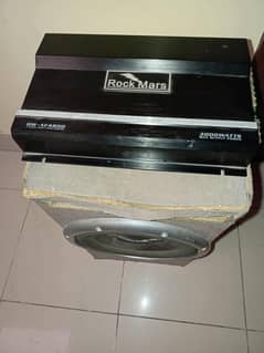 rock mars 4 channel 3000 watt amplifier + pioneer woofer 12 inch