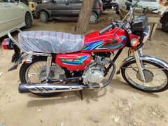 all okay bike red colour bike 2023 model Karachi number