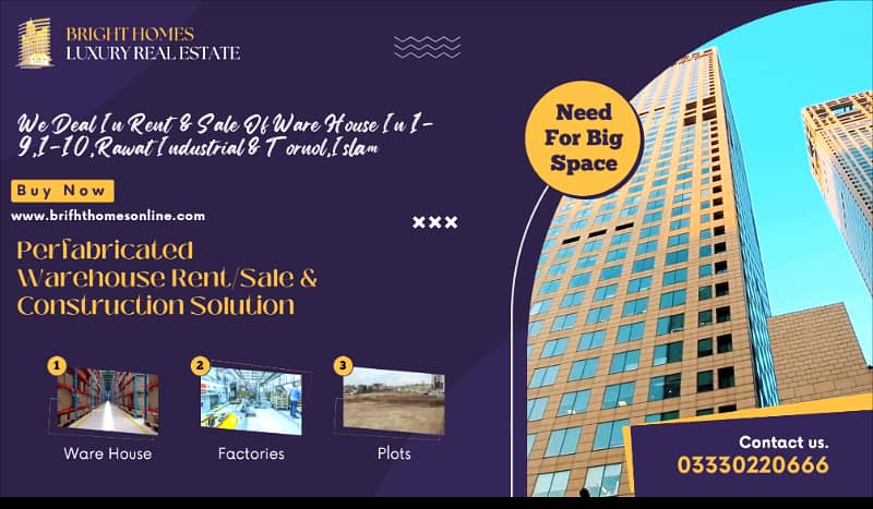 I-10 Main Road Plot with Building for Sale Best Location 1