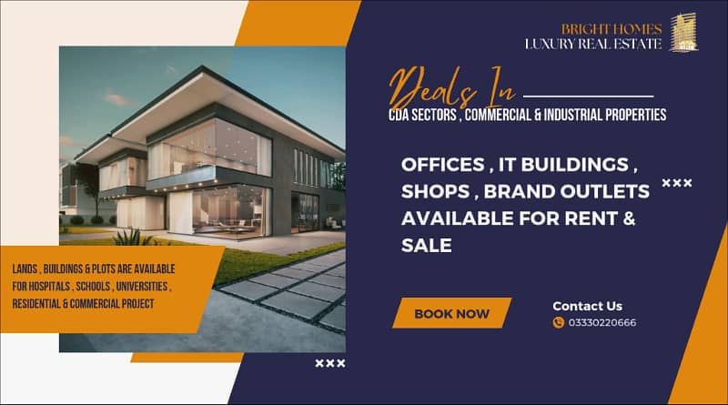 I-10 Main Road Plot with Building for Sale Best Location 5