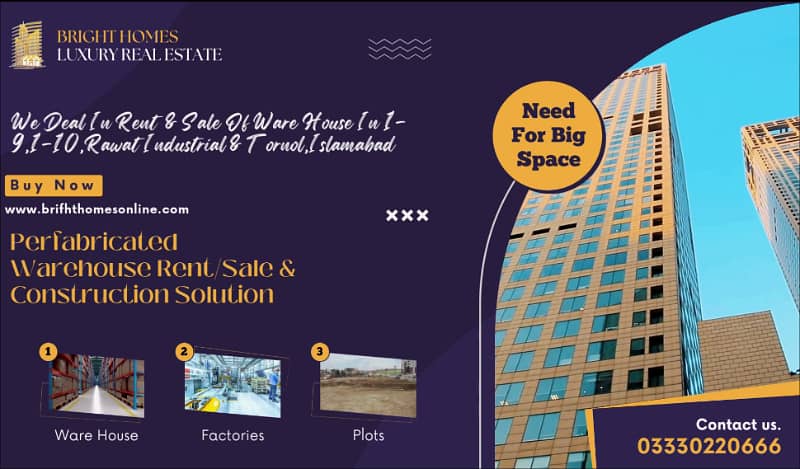 I-10 Main Road Plot with Building for Sale Best Location 10