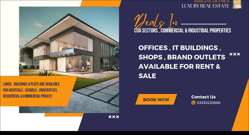 I-10 Main Road Plot with Building for Sale Best Location 13