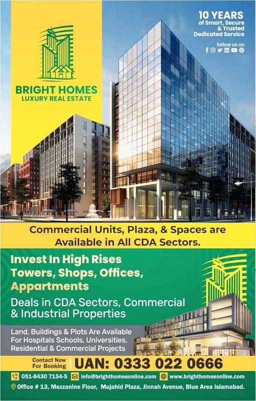 I-10 Main Road Plot with Building for Sale Best Location 24