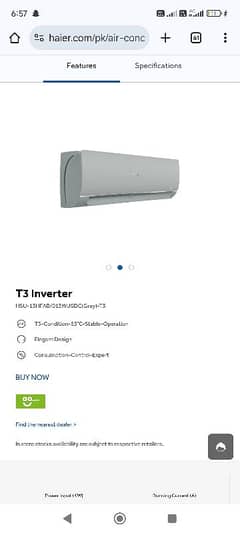 Haier Model t3 Brand new Ac