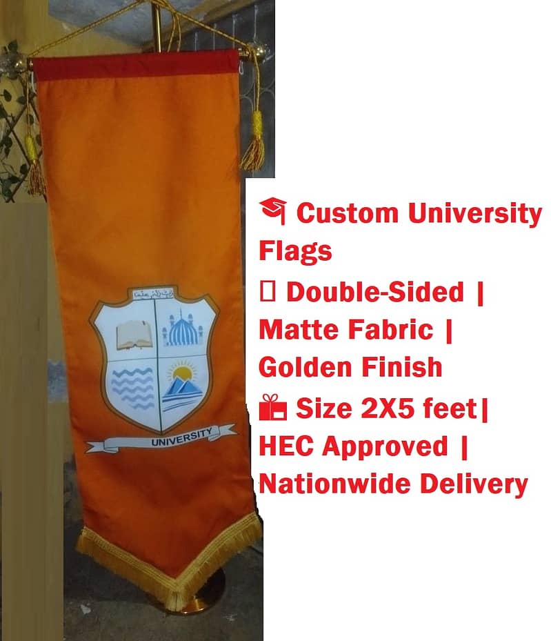 CEO Desk Flag | Custom Logo Flags with Elegant Pole Sets, FROM LAHORE 1