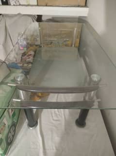 centre table with double thick mirror