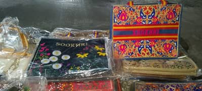 hand bags and purses  colth