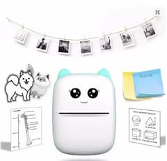 Portable thermal printer mini cat print pocket thermal label printer