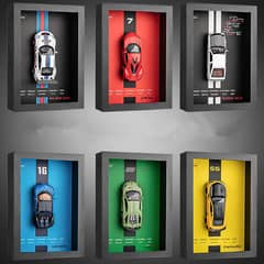 3D Sports Car Wooden Frame – Premium Wall Art