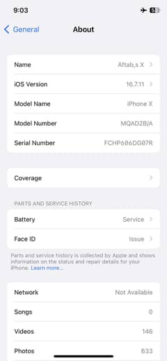 iPhone X btry srvs fce off bypass