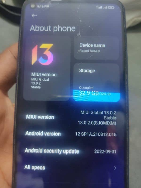 Note 9 with box 5