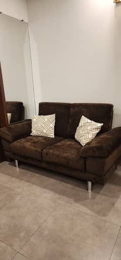 Dark brown sofa
