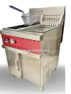 Single Basket Side Seasonsing Gas Fryer 16 Litre Electronic Control