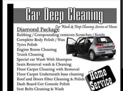 Car interior cleaning with ribbon polish service at your door step