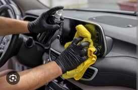 car interior cleaning with ribbon polish available at your door step