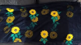 Handmade Sunflower Floral Dupata