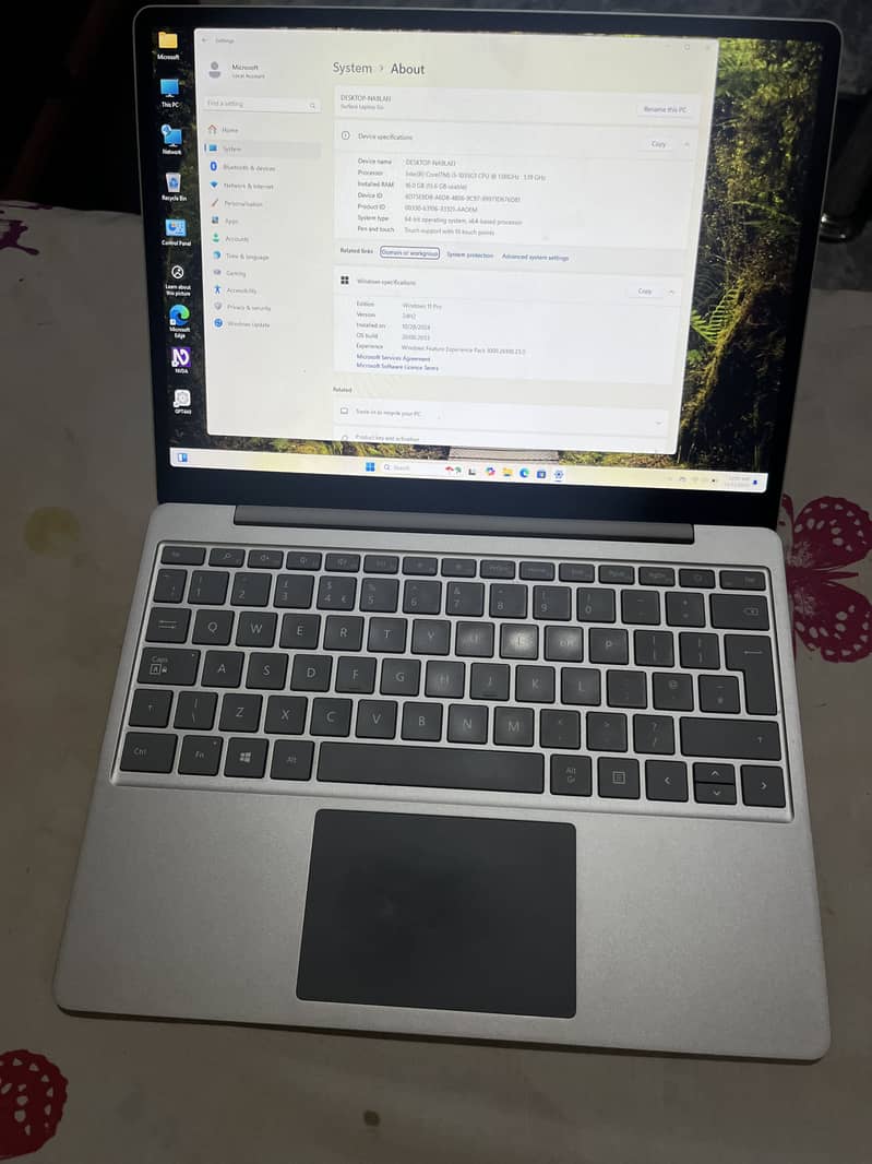 1month warranty 2k display touch MS surface go I5 10 generation laptop 7