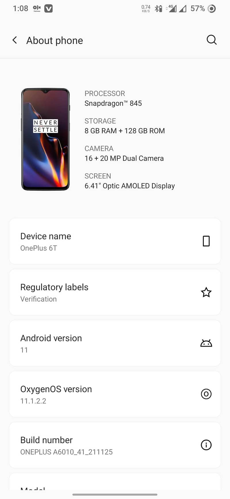 ONE PLUS 6T DUAL SIM APROVE 1