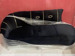 7 seater black velvet sofa set with table